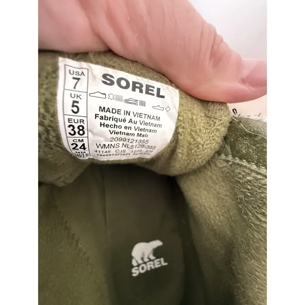 Sorel Olive Green and Grey Ankle Boots - Picture 7 of 9